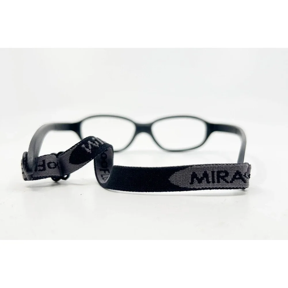 Miraflex Kids Flexible Glasses Black Frame with Strap Made in Italy CE